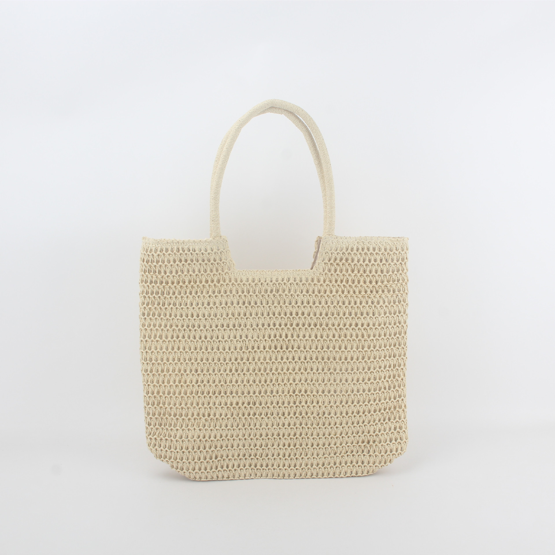 Fashionable straw universal capacious beach bag one shoulder