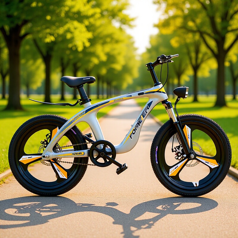 Forever Brand Magnesium Alloy Mountain Bike 20inch 22inch for Elementary School Students with Dual Disc Brakes and Shock Absorption for Off-Road Riding