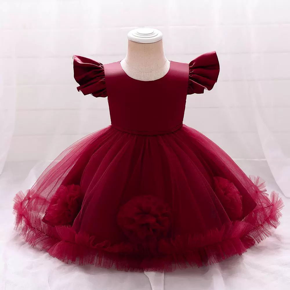 Evening dress, girl's skirt, small princess costume, European style, tulle, Birthday gift