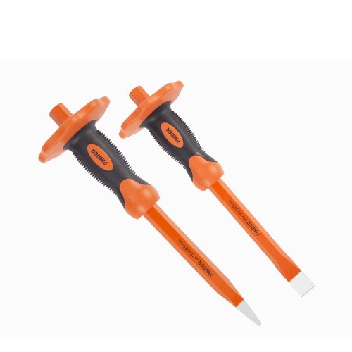 Discoverer manual hardware tools masonry chisel ice carving stone chisel two-color rubber handle tip chisel flat chisel stone chisel wholesale
