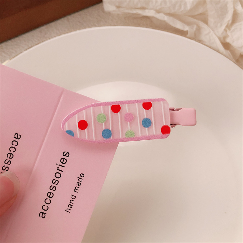 Un par de impresión de arco para niñas pinzas de cabello sin marcas de dibujos animados para mujeres adorables pinzas de cabello para el cabello de bordas rotas