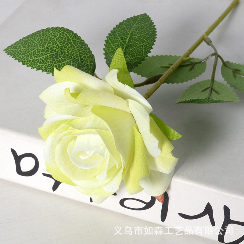 模造ベルベットバラ一本造花人工花ウェディングホームバレンタインデー装飾高級感花束壁|undefined