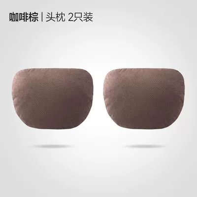 Car Seat Support, Memory Foam | Waist support - mocha-brownheadrest-pair-horizontal-tie-style