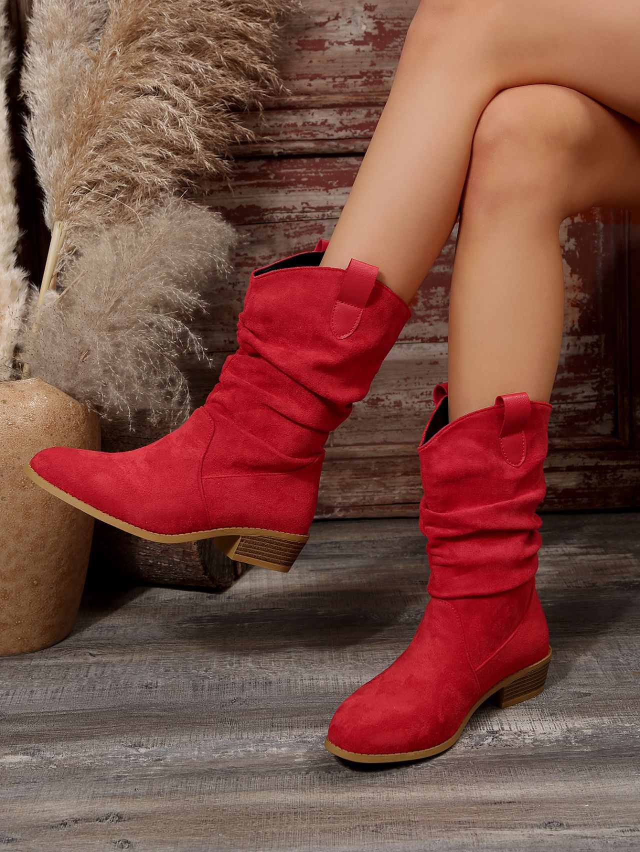 Women's Shoes 2024 autumn and winter new women's all match Martin boots fashion trend suede Martin boots large size women's boots_voghion.com