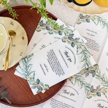 20张 跨境森系婚礼纸巾 彩色印花餐巾纸餐厅酒店派对装饰餐垫口布