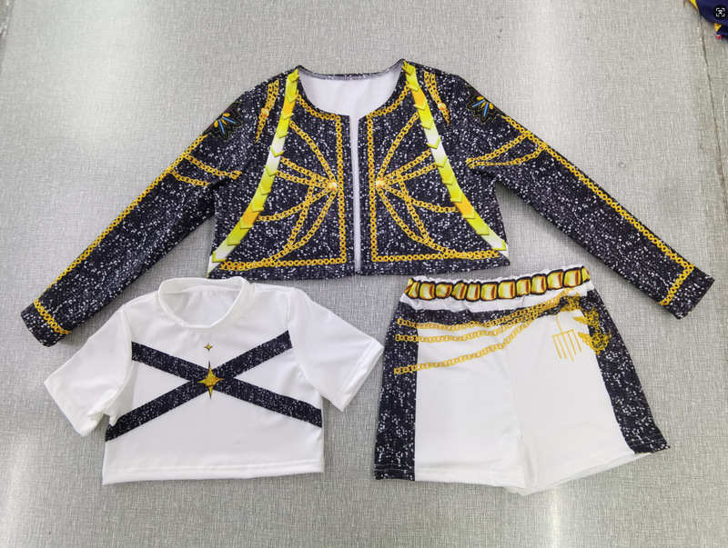 2025亚马逊新款女孩恶魔猎人服装搭配流行歌手3D印花女装童装套装|undefined