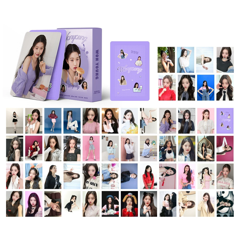 Образец постера WONYOUNG Poster Lomo Card 55 IVE Zhang Yuanying's Exquisite Collection Postcard Small Card
