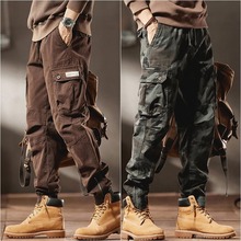 柯8108  秋冬加绒加厚男美式复古户外潮流百搭工装裤