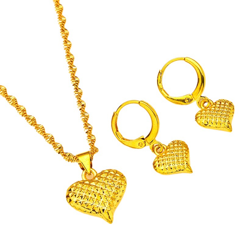 Amor de las mujeres pendientes collar de Vietnam Arena de oro de las mujeres Nueva joyería de moda al por mayor transfronteriza de la joyería al por mayor