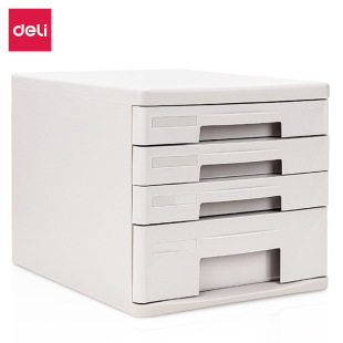 Deli Stationery desktop plastic drawer file cabinet five-layer material with lock file cabinet office supplies storage cabinet