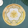 European -style hollow solar flower hot gold meal cushion does not deform thermal insulation dining table cushion 38CMPVC afternoon tea coaster