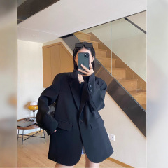 黑色小西装外套女气质设计感韩版西服宽松高档显瘦上衣春秋新版潮