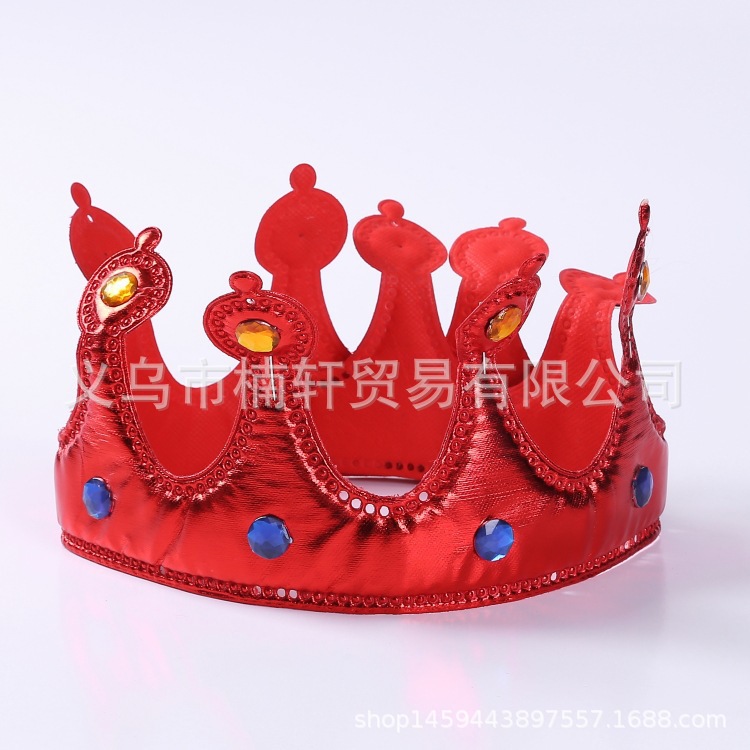 Carnaval Navidad niños fiesta bola cumpleaños pastel sombrero sexy rhinestone franela diamante rey corona sombrero superior