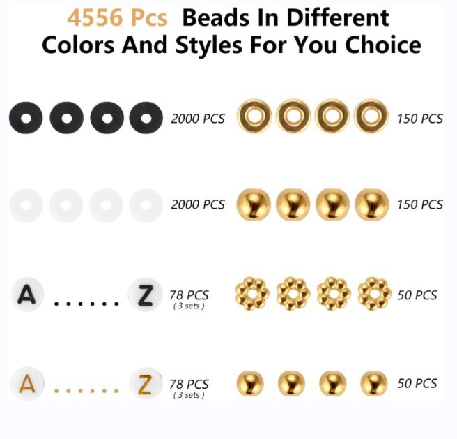 270g Weight Beads, Rope Jewelry Making Type DIY Jewelry Accessories Classification 1 Set Quantity Glass, soft clay Material Letter, Solid Color Pattern Spray Paint Design Casual, Simple Style Style 1 Set Glass Soft Clay Letter Solid Color DIY Jewelry Accessories Beads Rope 6