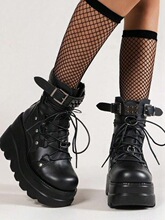 Y 46901 Platform Mid Calf Boots ŷ���羳����ѷ����ͨ
