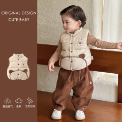 婴幼儿秋冬新款宝宝羽绒马甲衣服新国标轻薄羽绒90白鸭绒马夹外套
