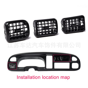 �x��̨���L��For 1998-2002  Ram 1500 2500 3500 3PCS