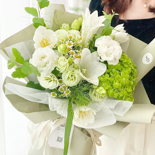 Morning mist matte paper, festive thickened flower wrapping paper, bouquet wrapping flower paper, frosted paper roll Korean bouquet paper wholesale