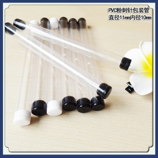 Factory Direct supply PC high transparent plastic acne needle packaging round tube PC eyebrow pencil transport protection casing large quantity and excellent price