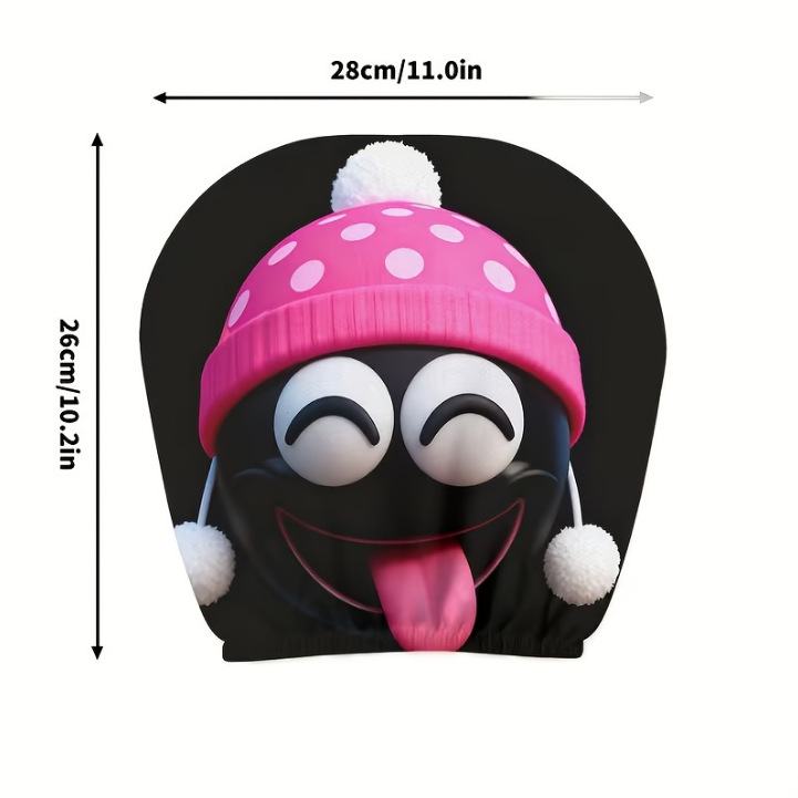 Universal Printed Headrest Covers for Cars, Various Quirky Prints, Polyester, Breathable, Antibacterial, Does Not Shrink or Become Hard