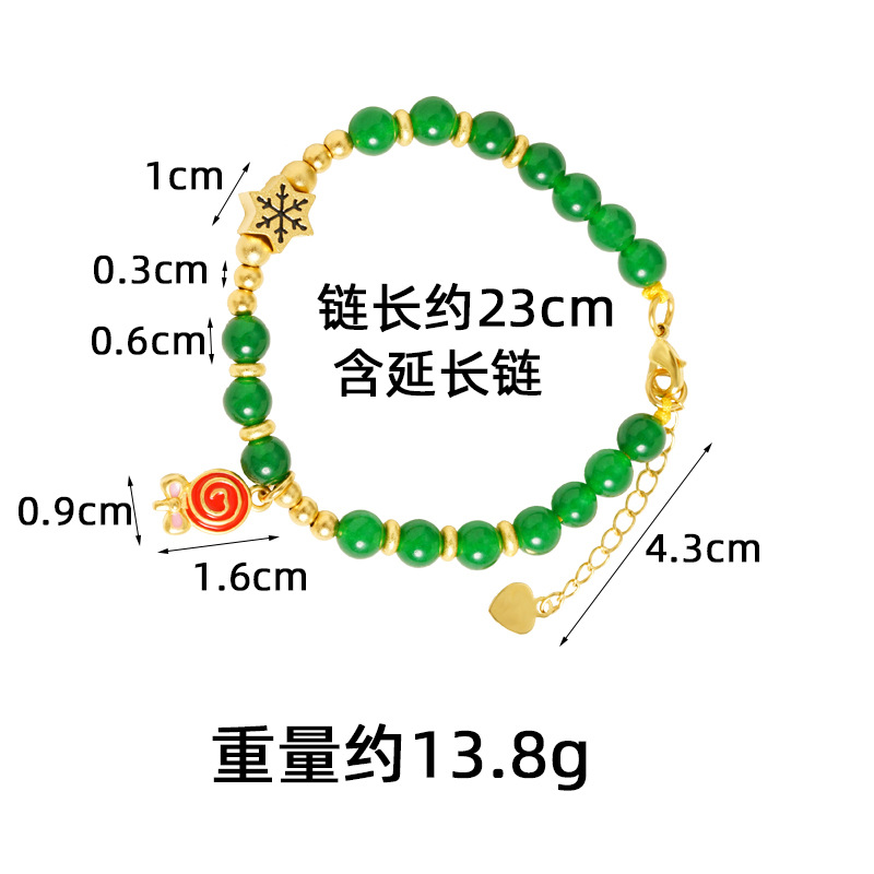 Nuevo estilo chino de oro vietnamita goteo de aceite Lollipop de color copo de nieve jade pulsera nicho alto nivel de fábrica de joyería al por mayor