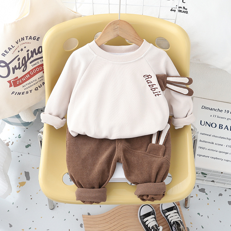 Vauvan asu pojille tytöille 2024 uuden tyylin lasten kevät ja tyylikkäät päällysvaatteet syksyn urheilu kaksiosainen setti_voghion.com