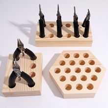 原木松木木质手工钳子收纳架工具 手工diy手链项链饰品材料包配件