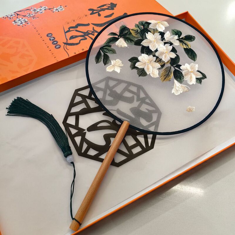 両面刺繍団扇古風扇子円扇刺繍扇子両面刺繍団扇蘇刺繍団扇漢服舞踏扇|undefined