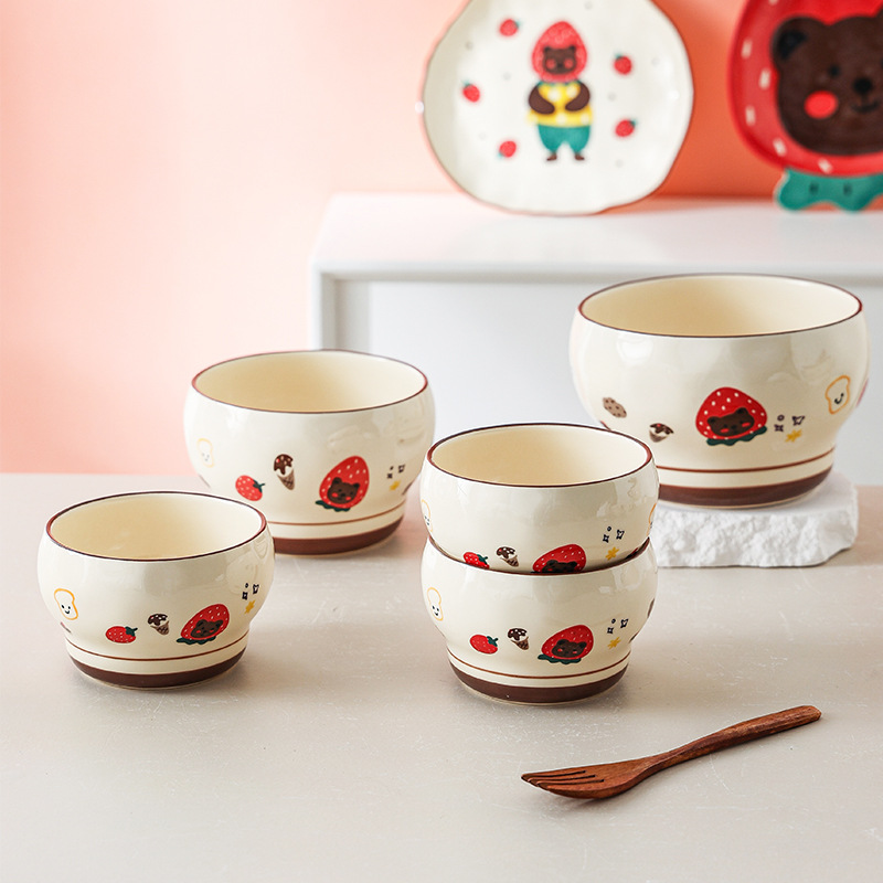 Tazones especialmente hermosos para uso doméstico, nuevos tazones de cerámica para fideos 2024, tazones para avena, tazones para comer, tazones especiales, pieza única.