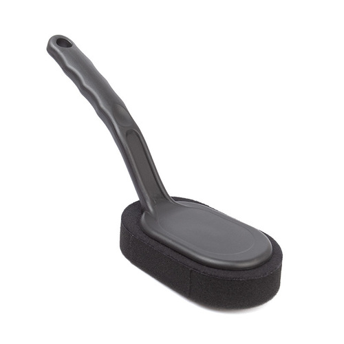 Car tire polishing brush with replaceable handle, car hub cleaning sponge brush, cleaning supplies, tire waxing brush