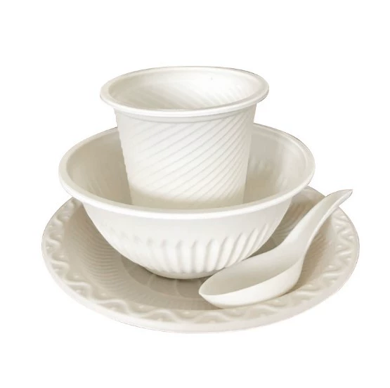 Disposable tableware, set, 4 piece set