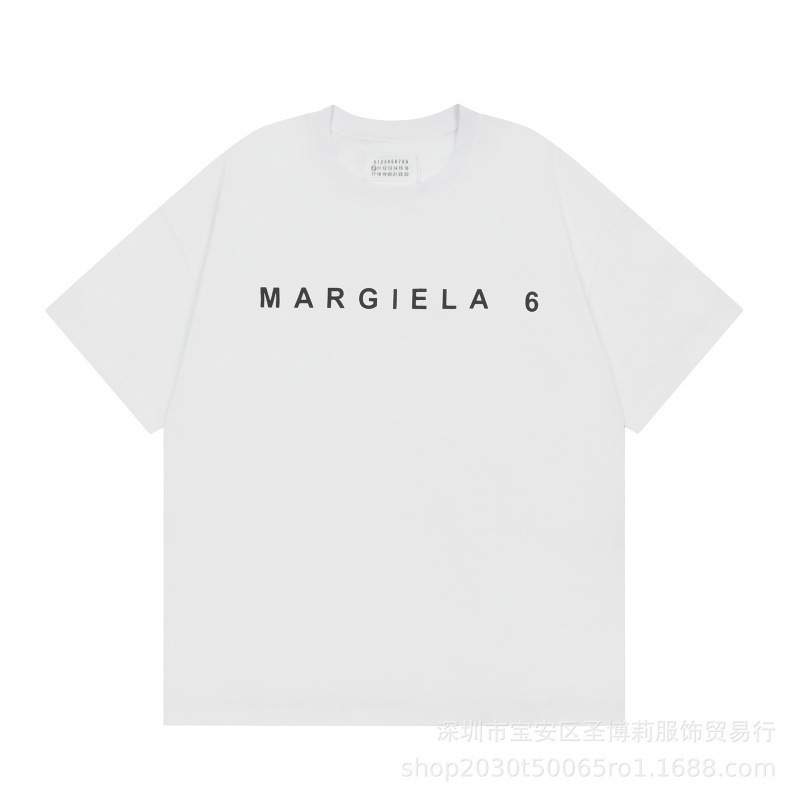 クロスボーダー メゾン マルジェラ マルジェラ デジタル プリント MM6 ピュアコットン 高品質 メンズ Tシャツ レディース 半袖 トレンド|undefined