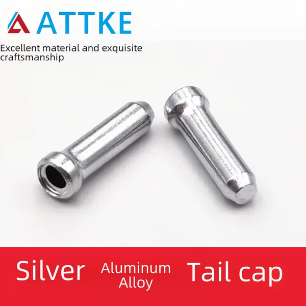 Bicycle line pipeline tail cap inner sleeve variable speed brake core cap aluminum alloy silver aluminum tail cap