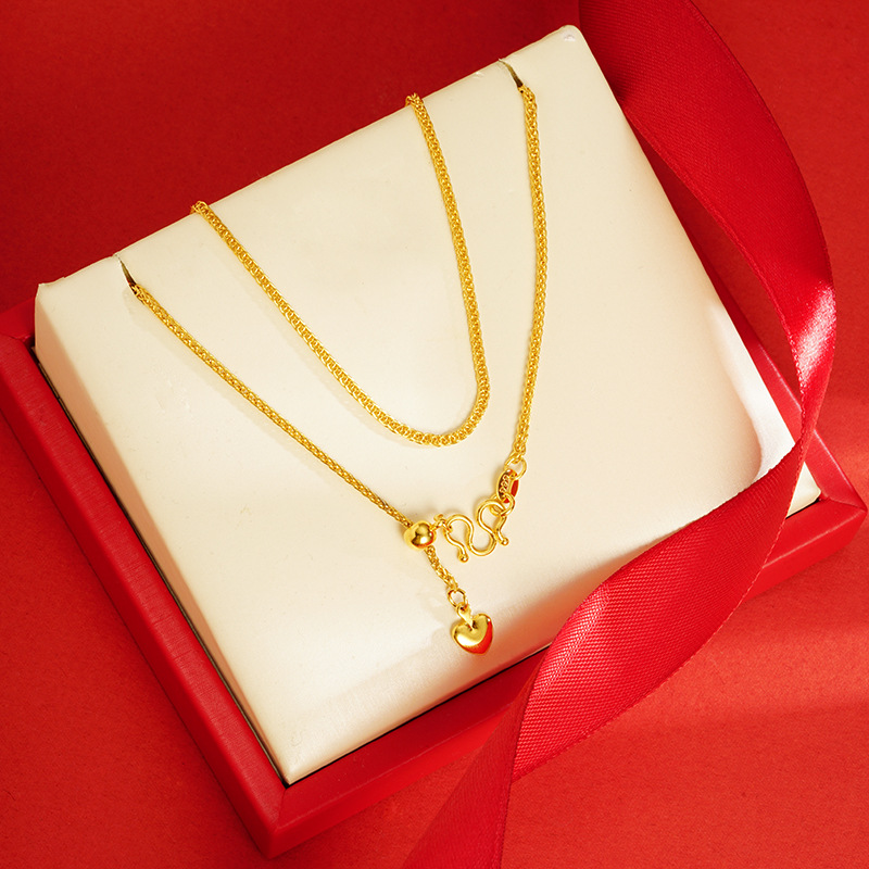 Collar de cadena de oro de arena antigua accesorios Cadena de joyería DIY aleación de cobre cadena de suministro sin decoloración por lotes