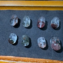 批发天然幽灵水晶貔貅饰品配件新款原创配饰雕刻通孔貔貅