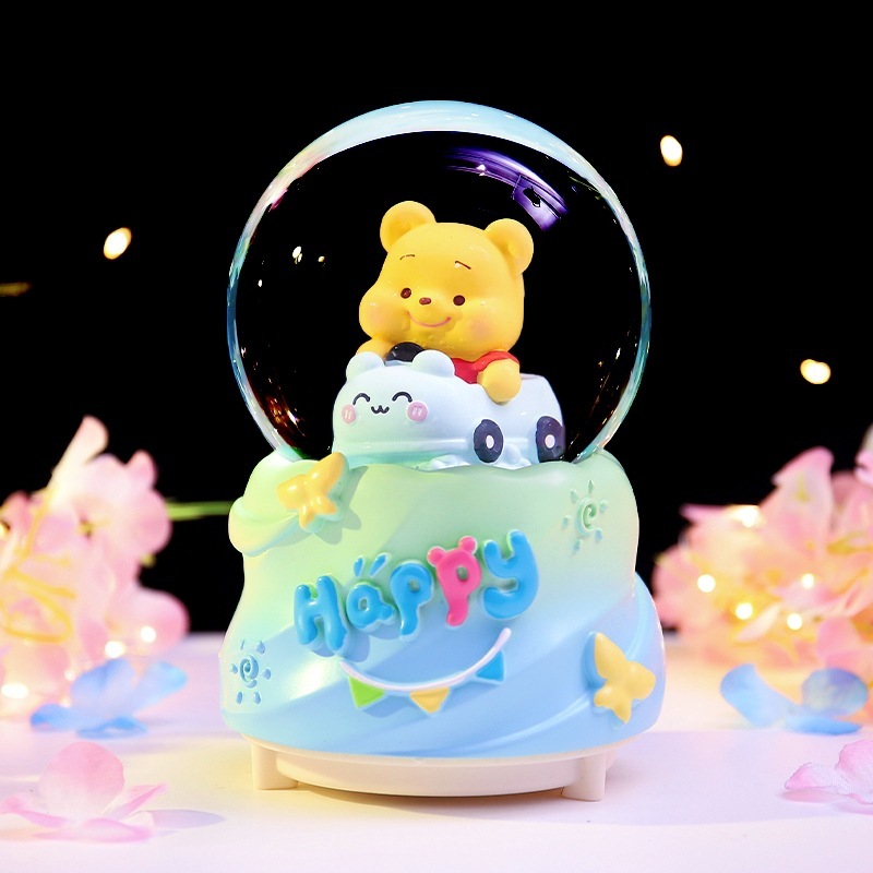 クリエイティブギフト回転トロイの木馬クリスタルボール誕生日プレゼント振り子友達ユニコーンオルゴール卸売りプレゼント|undefined