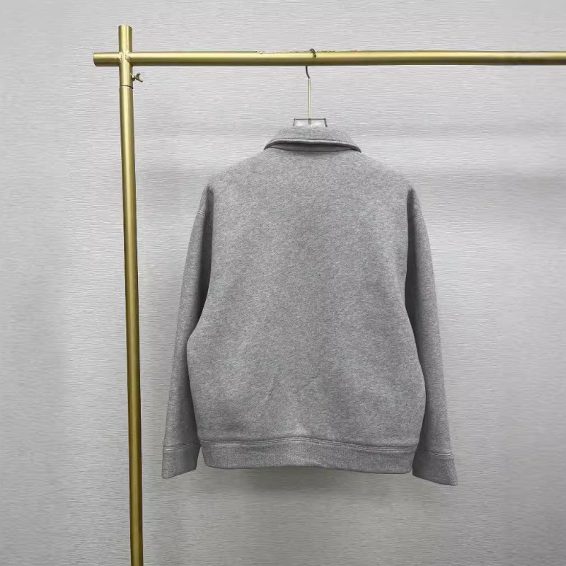 M's 2025 初秋の新作パッチ刺繍レターロゴスペースコットンジッパースウェットシャツ男性と女性用|undefined