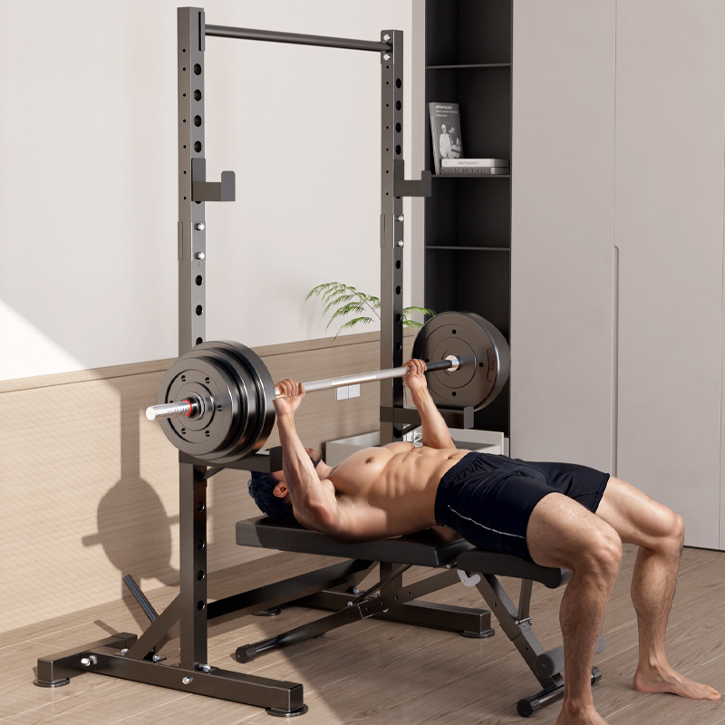 Pull-up entrenador multifuncional plataforma de levantamiento de pesas horizontal empuje marco barraca de cuclillas marco de levantamiento de pesas máquina de ejercicios