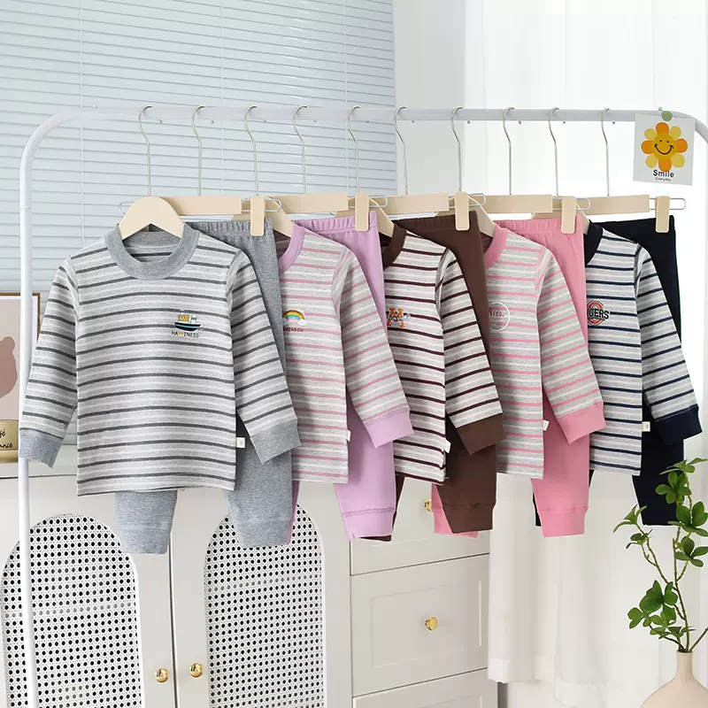 中大童秋衣秋裤新款儿童秋冬舒绒套装保暖宝宝内衣套装批发代发