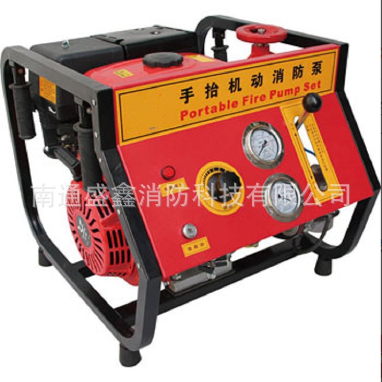手抬机动消防泵jbq5.5/10  15马力手电一体真空抽水泵 消防