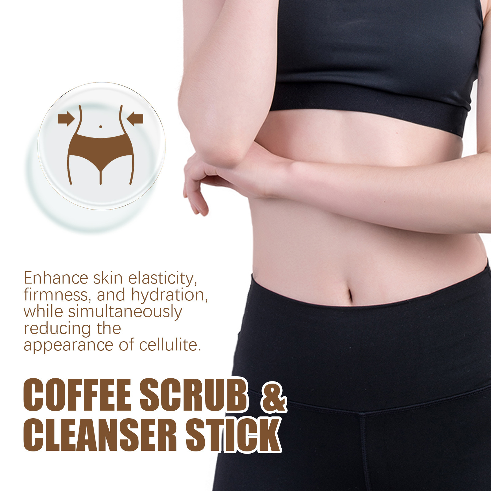 EELHOE Coffee Matte Slimming and Shaping Deep Cleansing Exfoliating Melanin Beauty Cream Stick_voghion.com