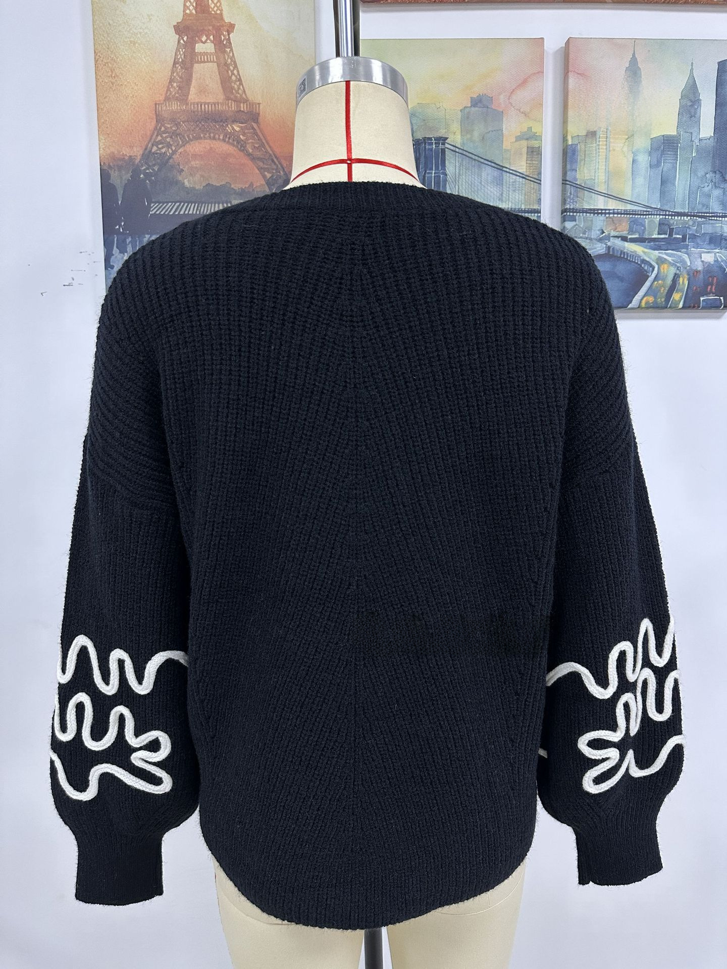Women's Sweater Solid Colour Pullover Casual Knitted Jumper_voghion.com