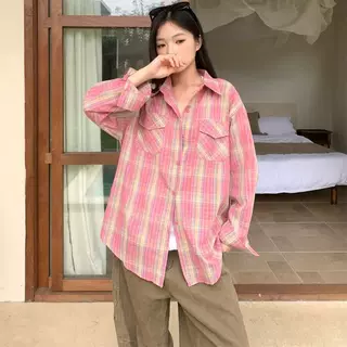 韩系甜美条纹衬衫女2026年早秋季新款宽松复古设计感长袖衬衣外套