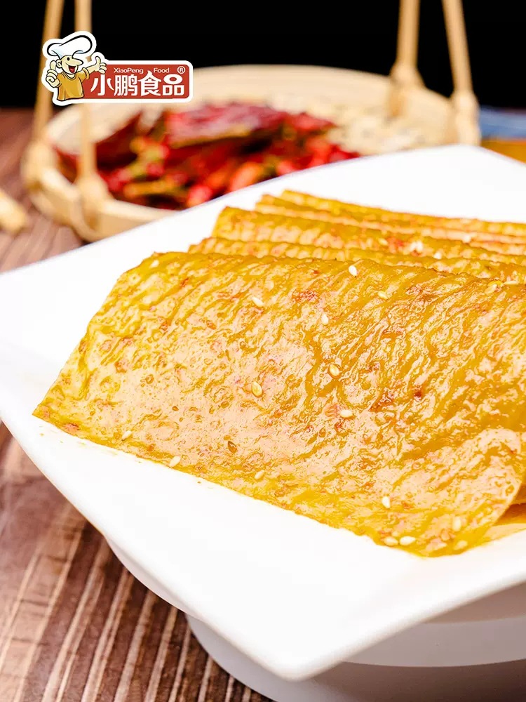 Xiaopeng Food Old-fashioned Spicy Slices, Nostalgic Spicy Snack Bean Curd Sheets, 68g Bagged—Perfect for Supermarket Bulk Purchases