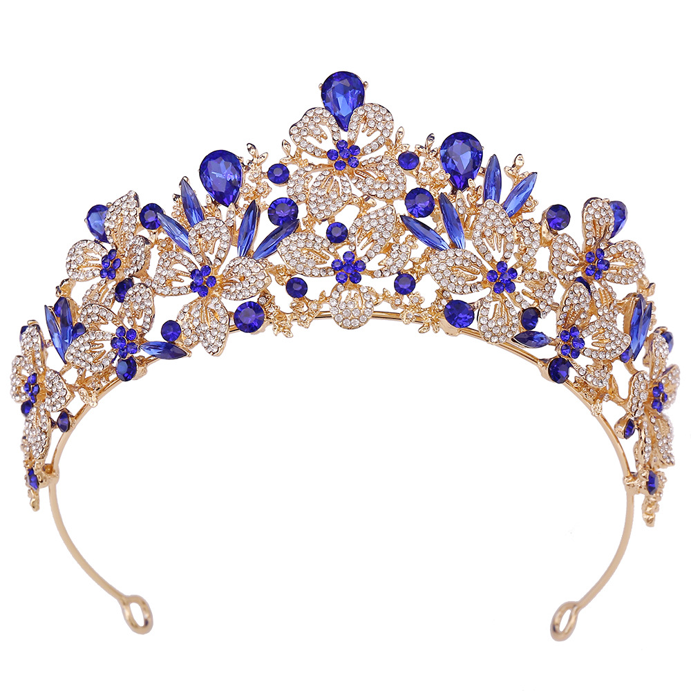 357g Weight Crown Hair Accessories Type 1 Piece Quantity Wedding, Birthday, Festival Occasion Alloy Material Leaves Pattern All Seasons Season Women's Gender Diamond Design Simple Style, Shiny Style Simple Style Shiny Women's Leaves Alloy Diamond Crown 25