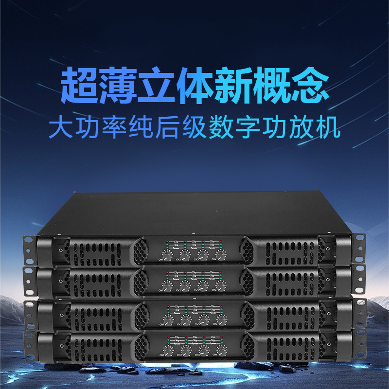 Pure Power Level Professional Power Amplifier Stage Bar Subwoofer 1000W Power Amplifier Class D Digital Power Amplifier