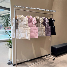 lulu冬季Wunder Puff鸭绒四格羽绒服背心女泡芙连帽短款马甲外套