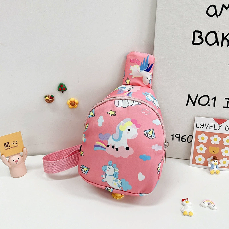 Сумка через грудь для детей, модный плечевой рюкзачок с динозавром/единорогом, лёгкая 0,19 кг