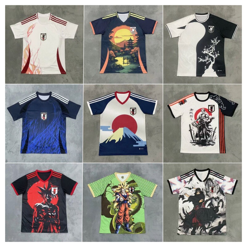 2425 Japanese Football Jersey Special Edition Fan Anime Series One Piece Luffy Goku Vegeta Short-Sleeved T-Shirt 2425 Japanese Football Jersey Special Edition Fan Anime Series One Piece Luffy Goku Vegeta Short-Sleeved T-Shirt
