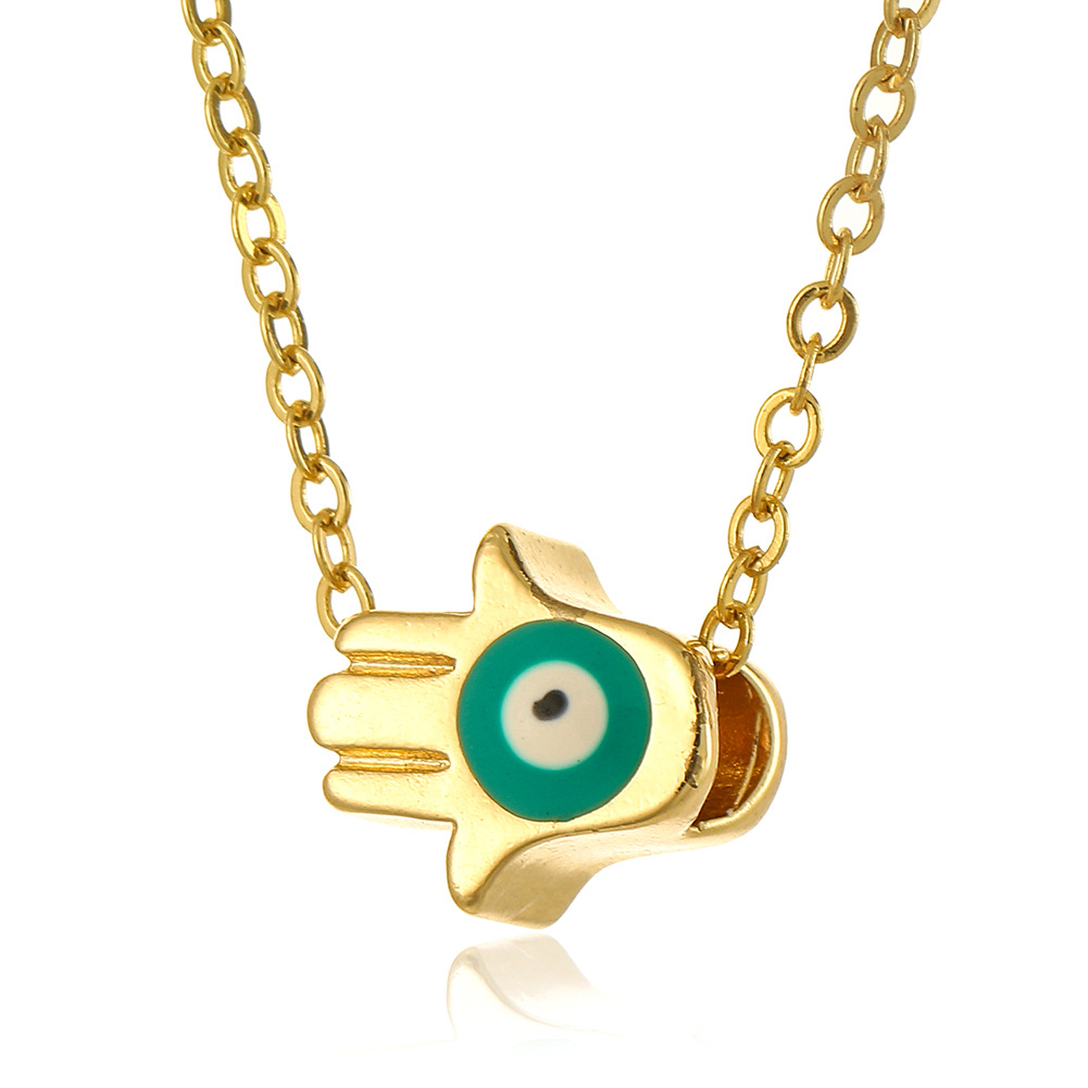 Fashion Palm Copper Chain Pendant Necklace 1 Piece